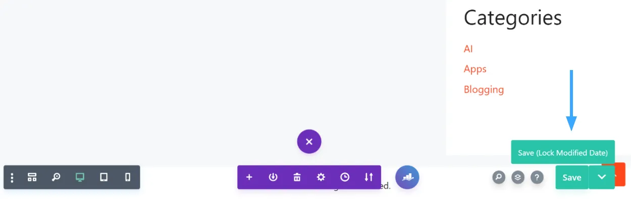 Cách khóa ngày sửa đổi trong Divi Builder