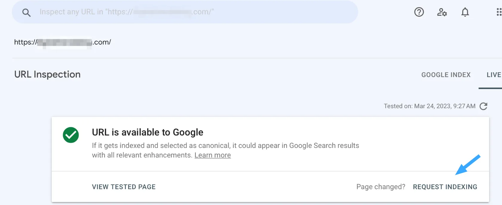 Cách sửa lỗi Google could not determine the prominent video on the page chi tiết 22 Yêu cầu Google lập chỉ mục lại URL