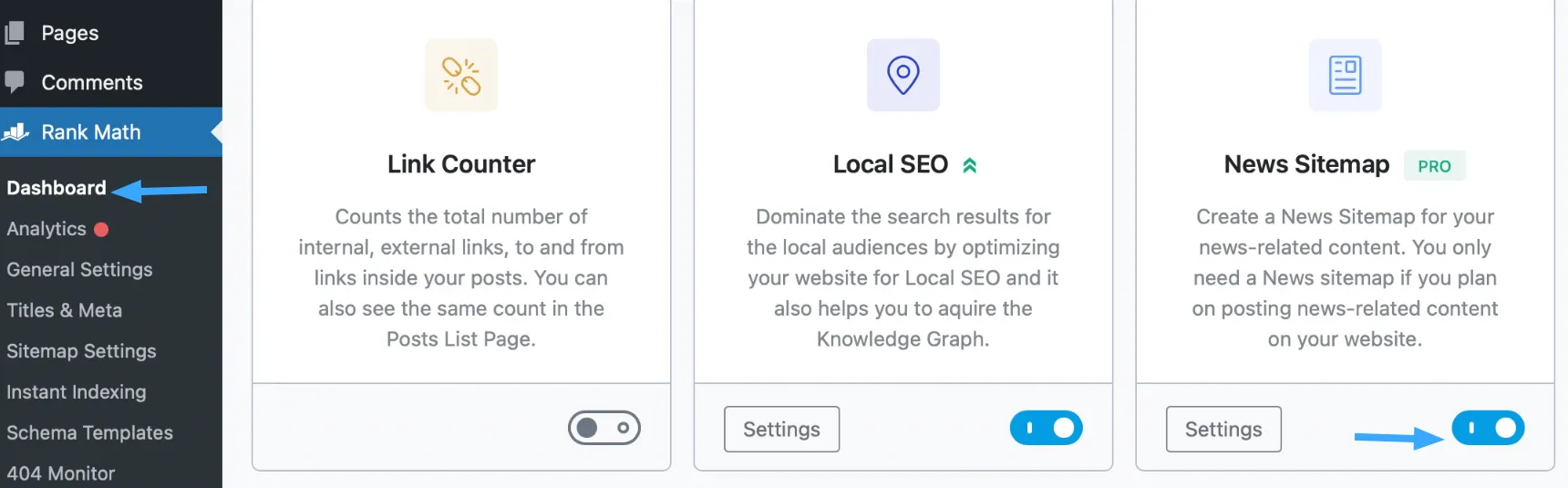 Kích hoạt module News Sitemap