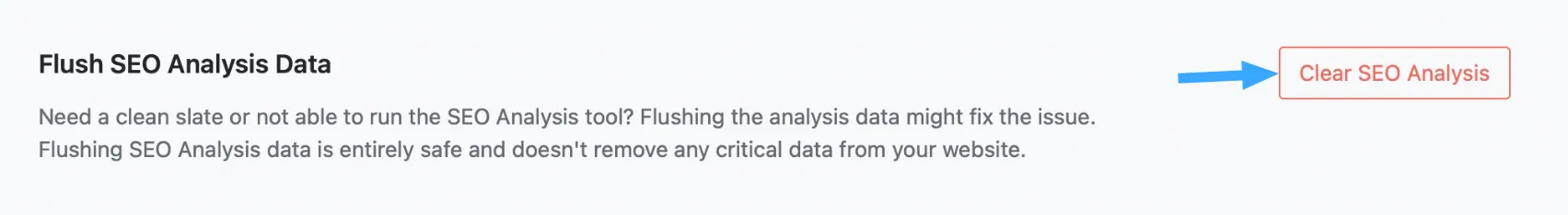 Flush SEO Analysis Data