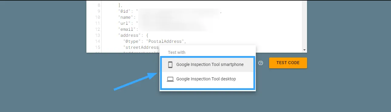 Chọn user agent để chạy thử nghiệm