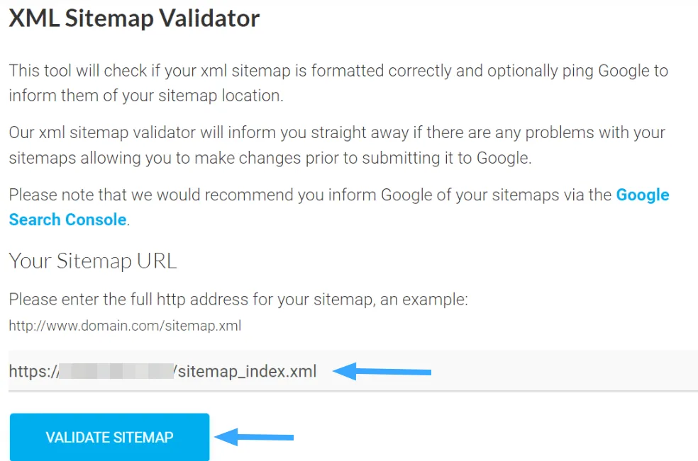 Hướng dẫn sửa lỗi "Couldn't Fetch" trong Google Search Console 23 Xác minh tính hợp lệ của sitemap