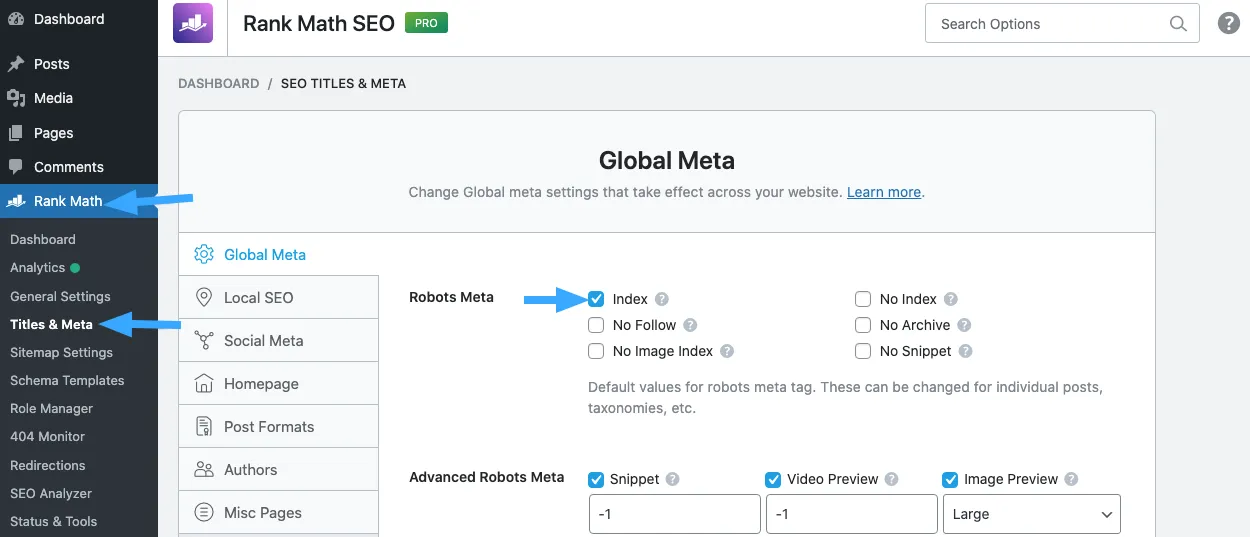 Hướng dẫn sửa lỗi "Couldn't Fetch" trong Google Search Console 25 Kiểm tra và bật tùy chọn Index cho các bài viết trên website