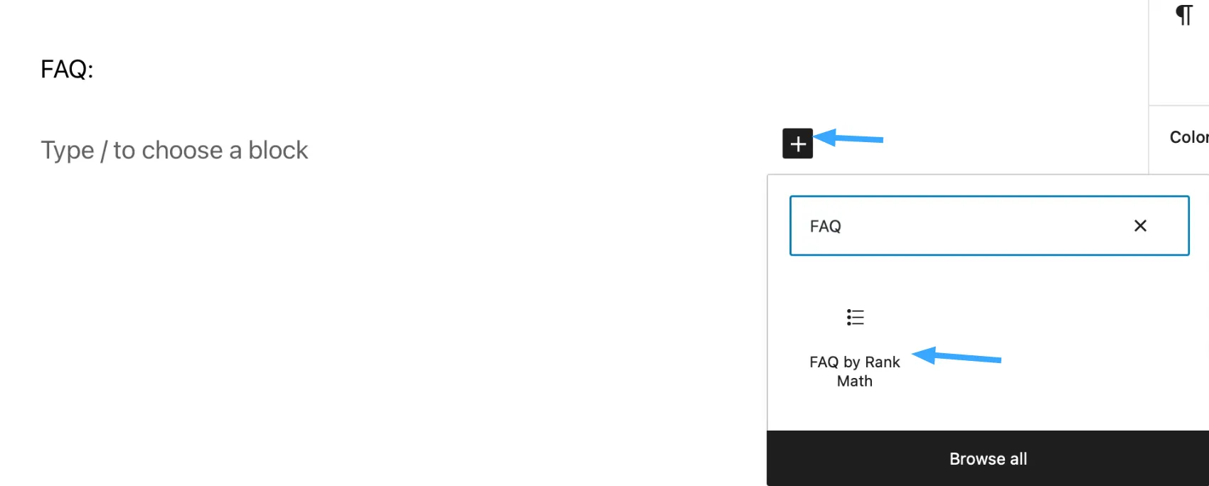 Thêm FAQ Schema bằng Rank Math