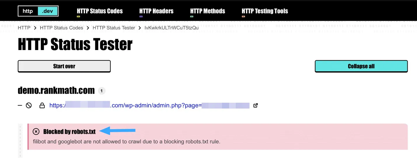 Xem lại trạng thái URL