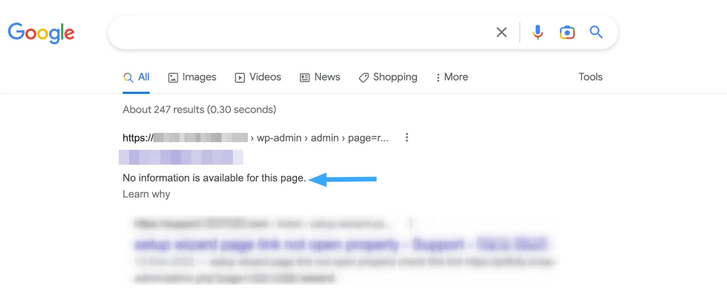 Lỗi no information is available for this page