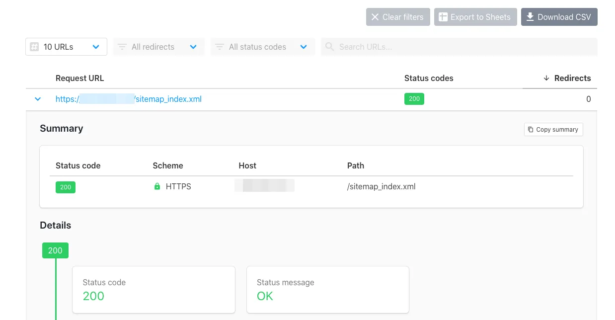 Kiểm tra xem sitemap có thể truy cập được không