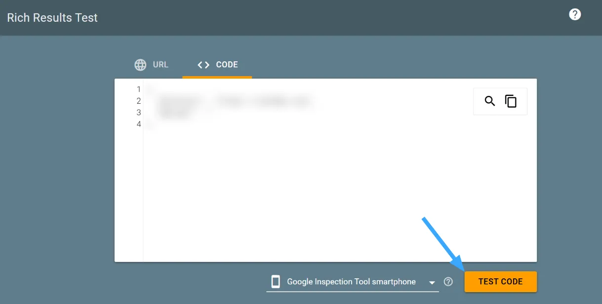 Nhấn vào Test Code sau khi dán code vào khung trắng