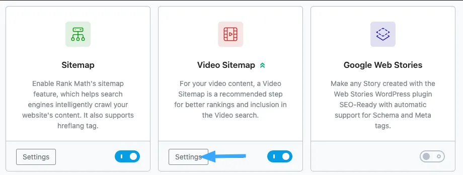 Kích hoạt module Video Sitemap