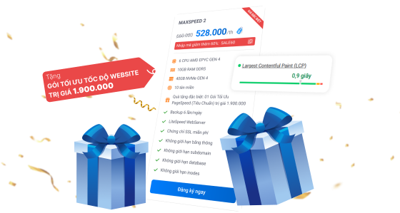 quà tặng đăng kí maxspeed hosting