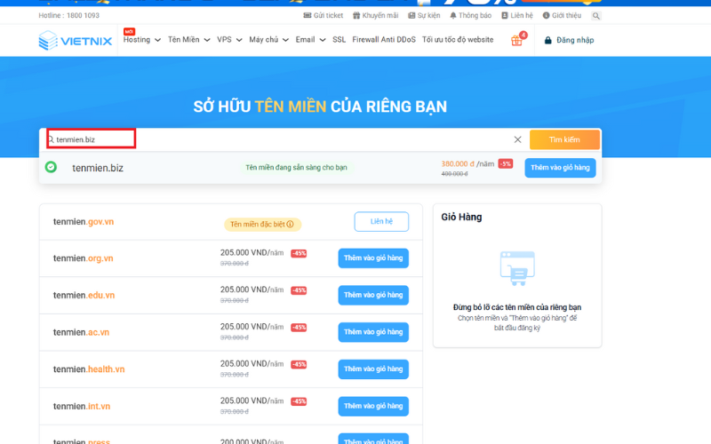 Lựa chọn nhà đăng ký tên miền - Vietnix Lựa chọn nhà đăng ký tên miền - Vietnix