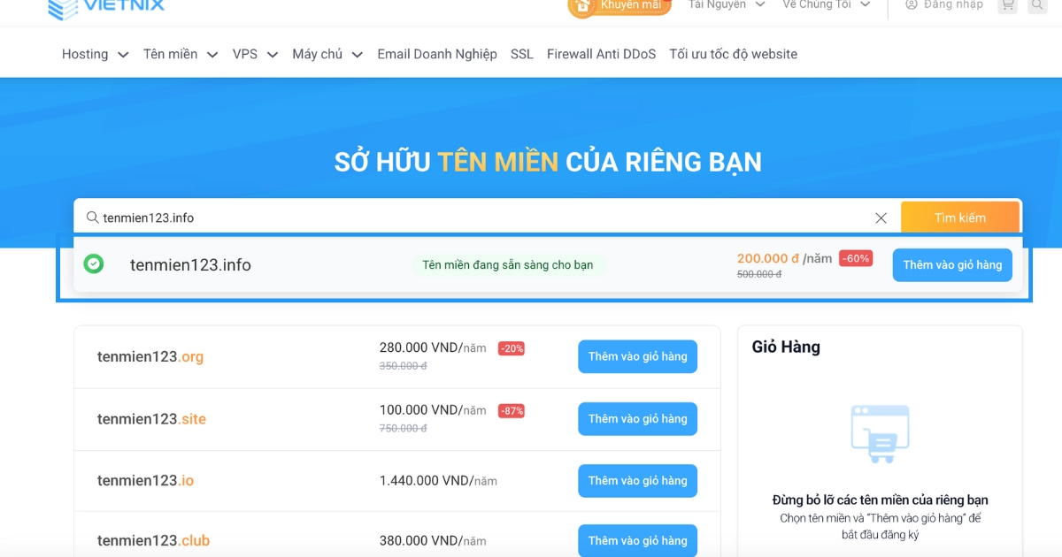 Bạn hãy nhấn nút Thêm vào giỏ hàng