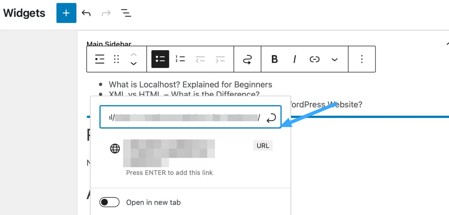 Dán URL bài viết tương ứng vào