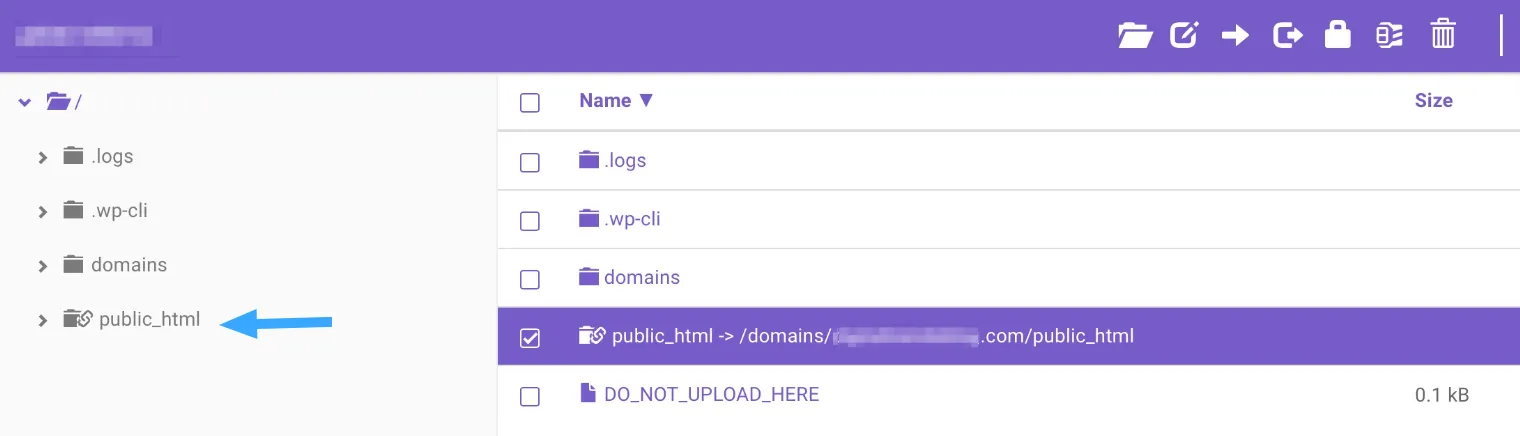 Truy cập vào thư mục public_html