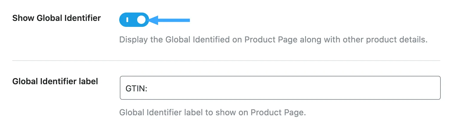 Enable Global Identifier label