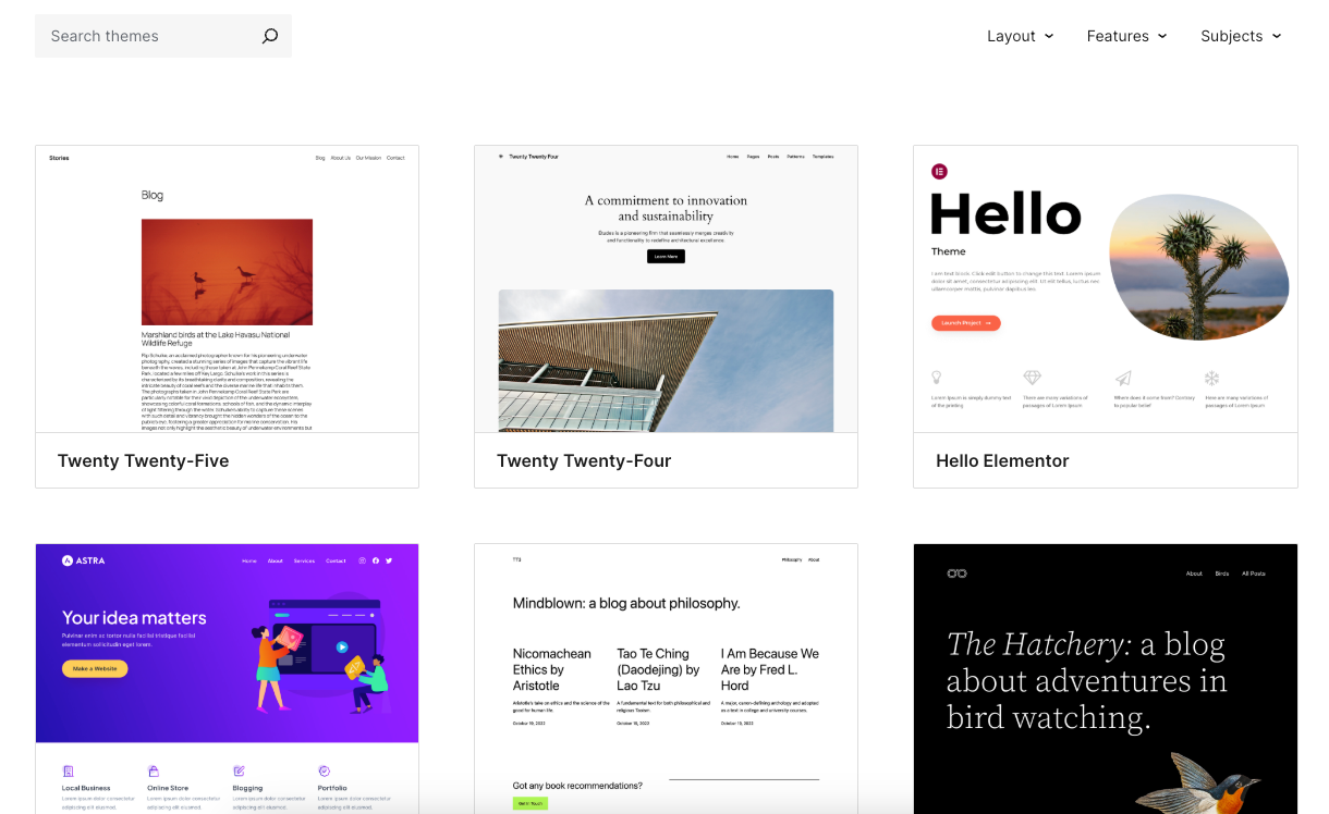 Nơi tìm chủ đề WordPress miễn phí