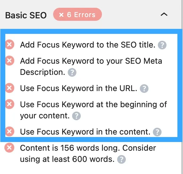 Tối ưu hóa nội dung cho focus keyword