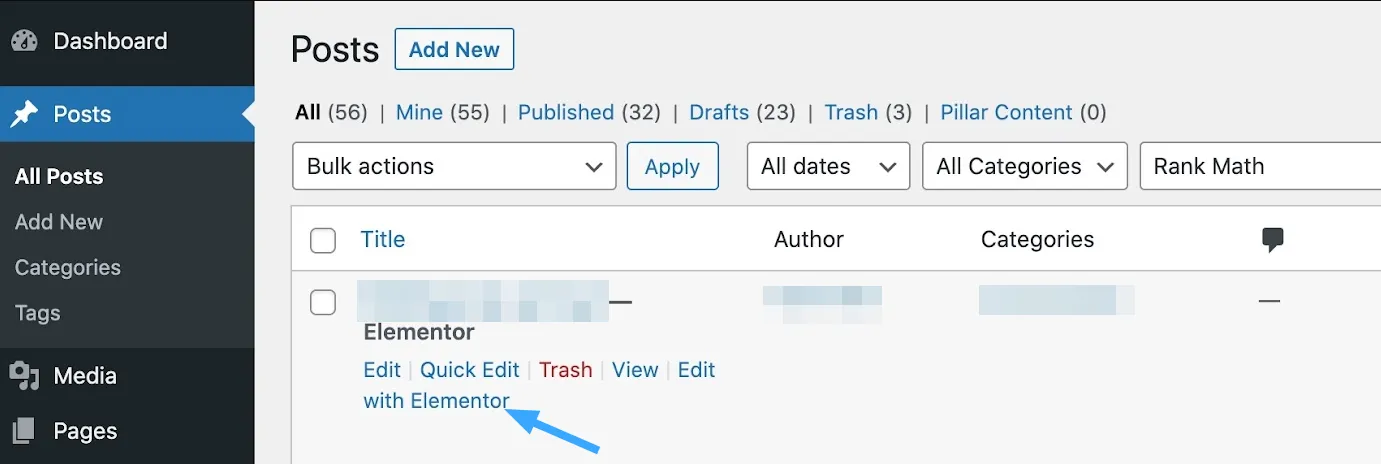 Chỉnh sửa trang bằng Elementor Page Builder