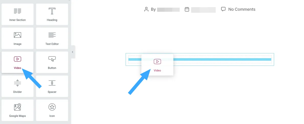 Thêm Widget Video
