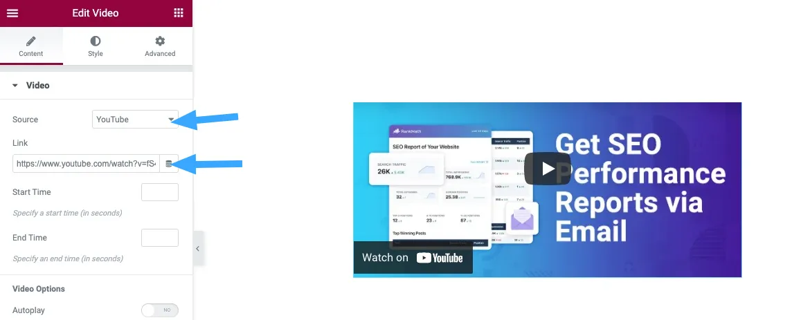 Cấu hình cài đặt video