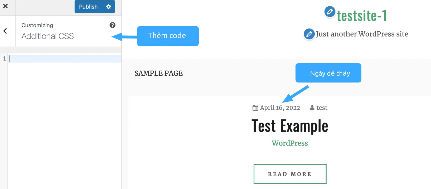 Cách xóa ngày đăng bài viết trong WordPress đơn giản nhất 36 Thêm code