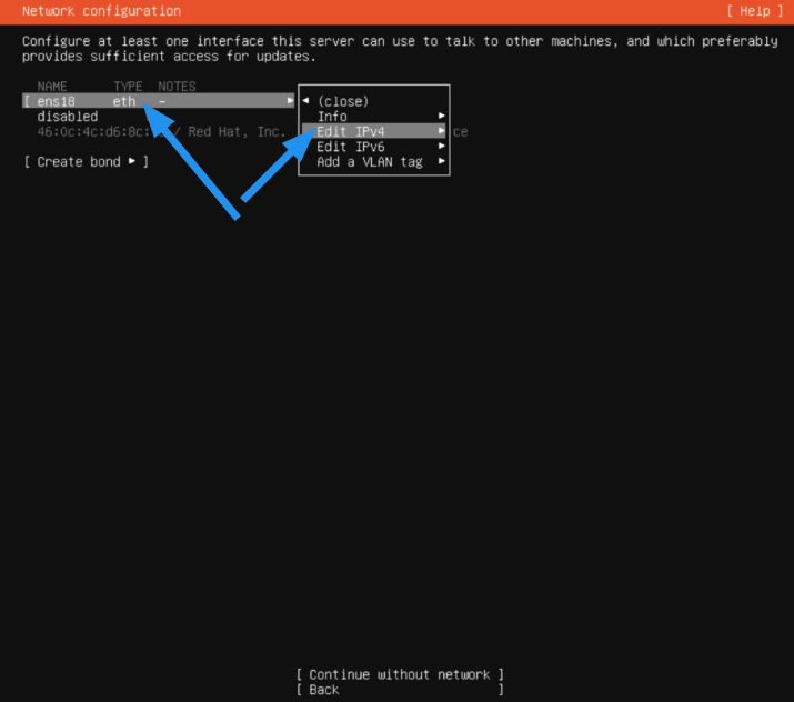 Chọn Edit IPv4