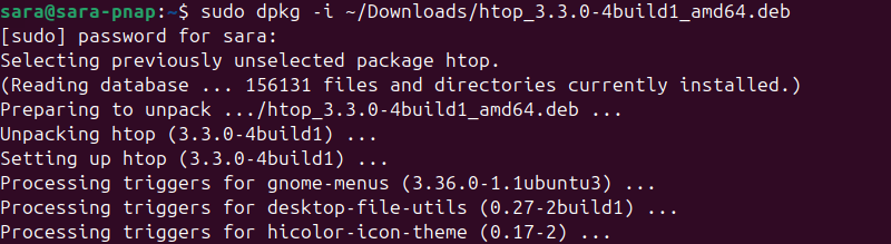 Dùng dòng lệnh dpkg để tải file deb