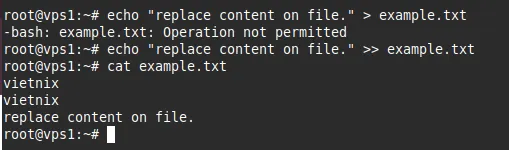 Thêm dòng mới vào cuối file