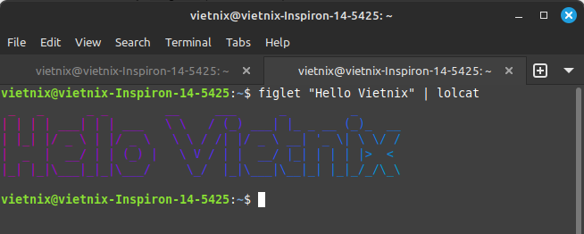 Tạo chữ nghệ thuật với figlet và tô màu bằng lolcat