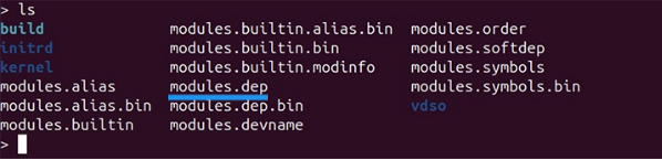 Tạo file phụ thuộc cho kernel hiện tại
