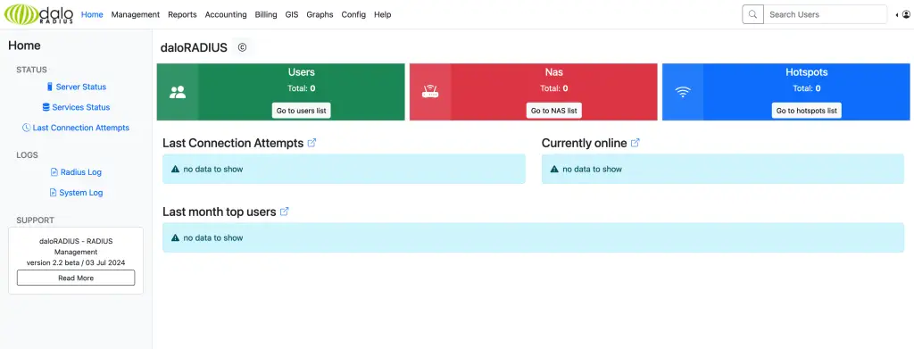 Thay đổi mật khẩu mặc định sau khi cài đặt FreeRADIUS và daloRADIUS trên Ubuntu