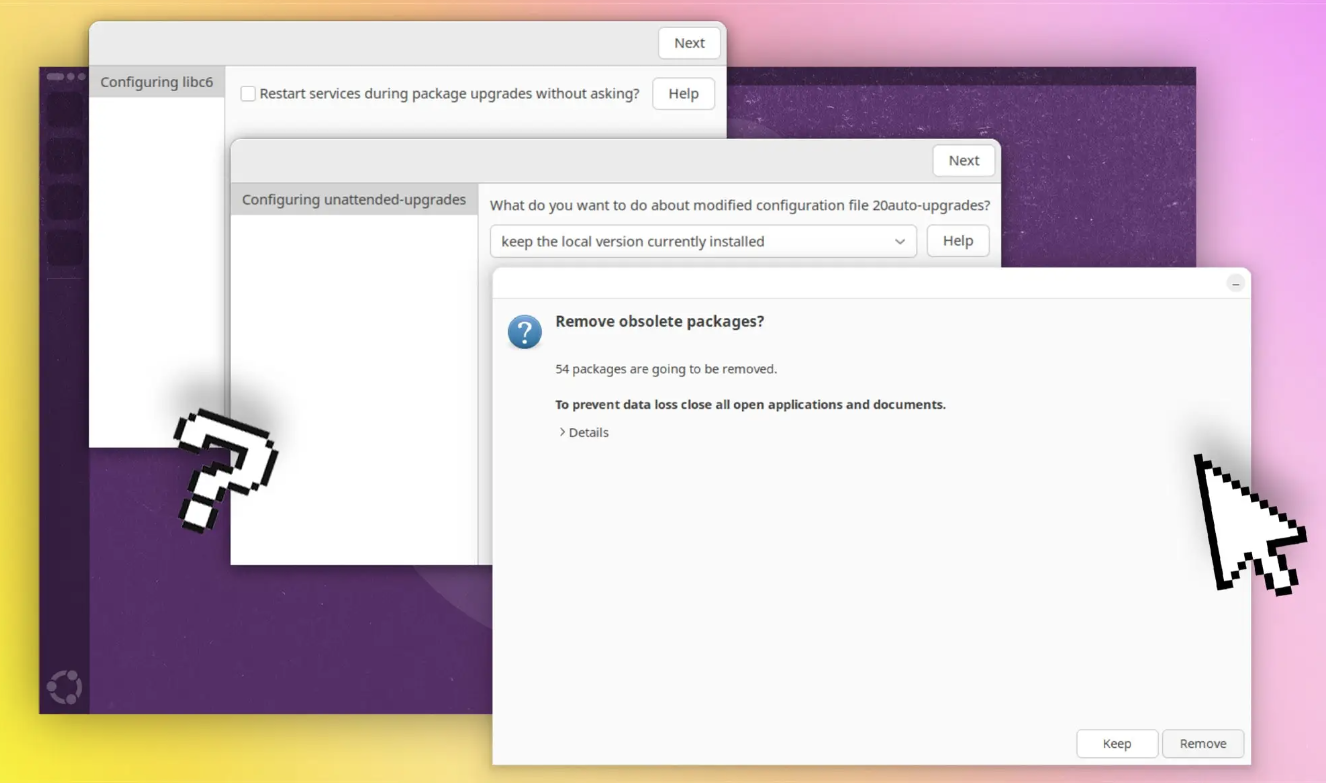 Theo dõi quá trình nâng cấp Ubuntu 25.04