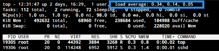 Top Command Load Average