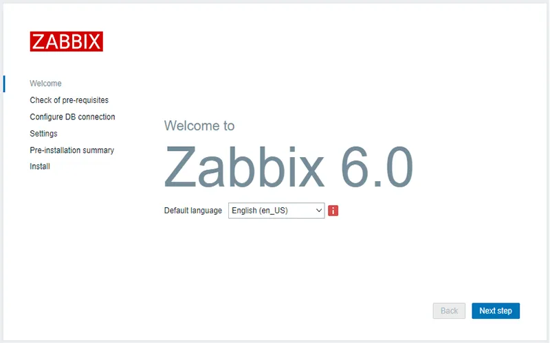Truy cập giao diện Zabbix lần đầu và cấu hình ban đầu
