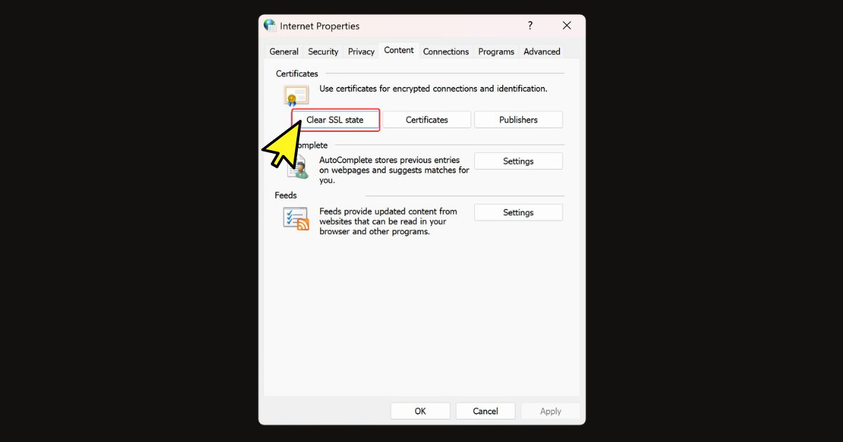 Lỗi err_ssl_protocol_error là gì? Nguyên nhân và cách khắc phục nhanh chóng 43 Nhấn nút Clear SSL state