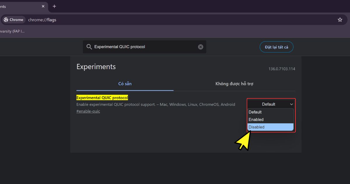 Lỗi err_ssl_protocol_error là gì? Nguyên nhân và cách khắc phục nhanh chóng 48 Chọn Disabled từ menu thả xuống.