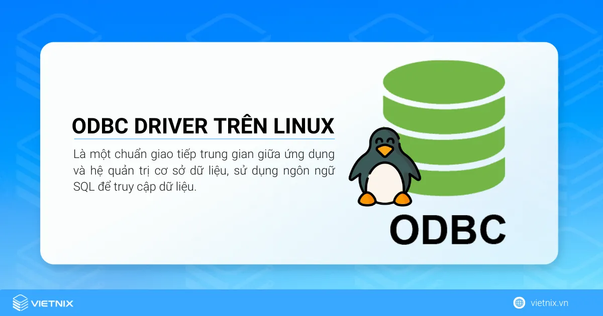 ODBC (Open Database Connectivity) là một chuẩn giao tiếp trung gian giữa ứng dụng và hệ quản trị cơ sở dữ liệu