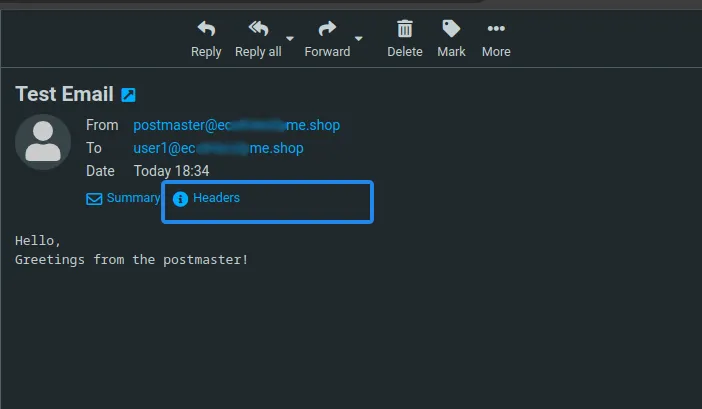 Kiểm tra header email - Nguồn: Internet