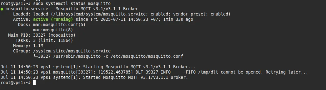 Cách cài đặt và cấu hình Mosquitto MQTT Broker trên Ubuntu 20.04 Server 15 Kết quả được hiển thị