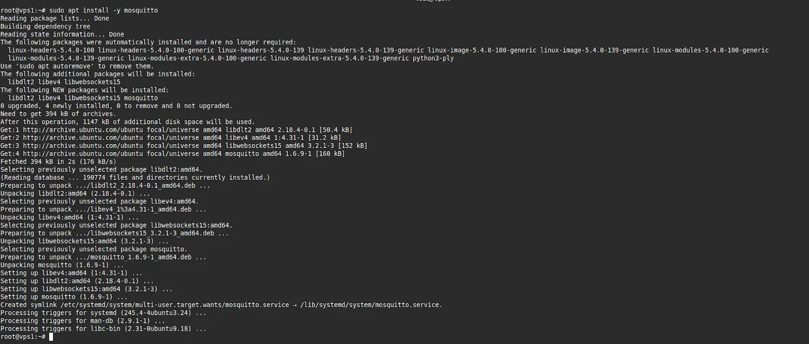 Cách cài đặt và cấu hình Mosquitto MQTT Broker trên Ubuntu 20.04 Server 14 Kích hoạt khi hệ thống khởi động lại