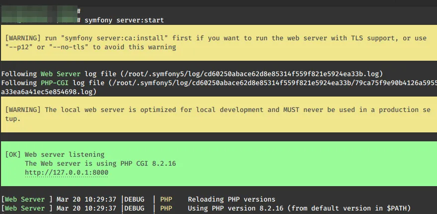 Cách tạo ứng dụng web sau khi cài Symfony trong linux - Nguồn: Internet