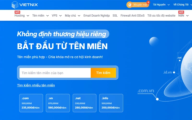 Đăng ký tên miền .me tại Vietnix