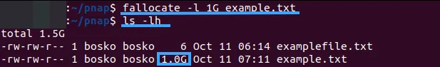 Phân bổ kích thước file cụ thể bằng lệnh fallocate Linux - Nguồn: Internet