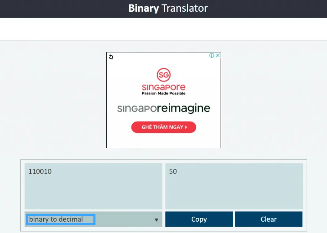 Công cụ chuyển đổi nhị phân sang thập phân