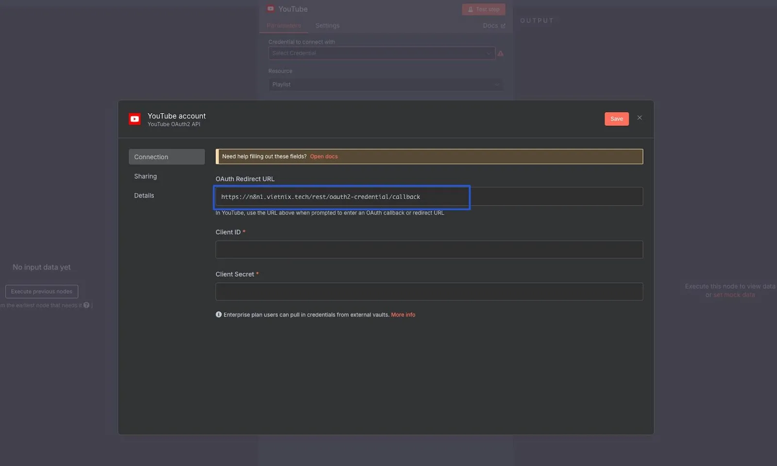Thêm Authorized redirect URIs