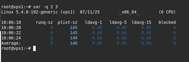 Xem hàng đợi xử lý và tải trung bình