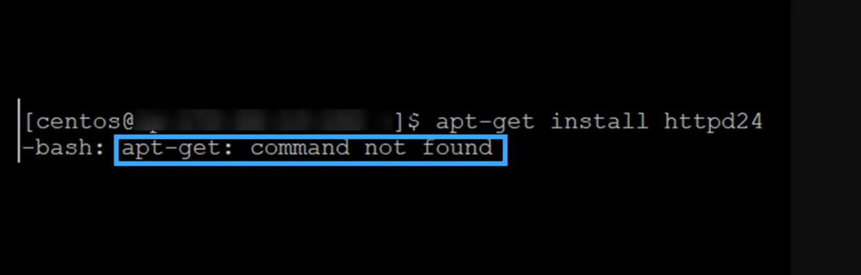 apt-get: command not found - Nguồn: Internet