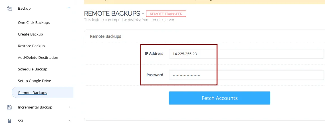 Hướng dẫn chuyển dữ liệu giữa 2 máy chủ CyberPanel