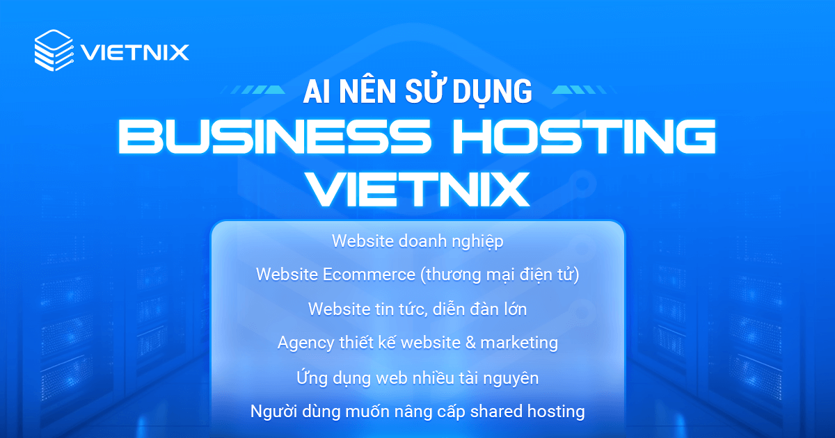 Nhóm khách hàng nên sử dụng Business Hosing Vietnix