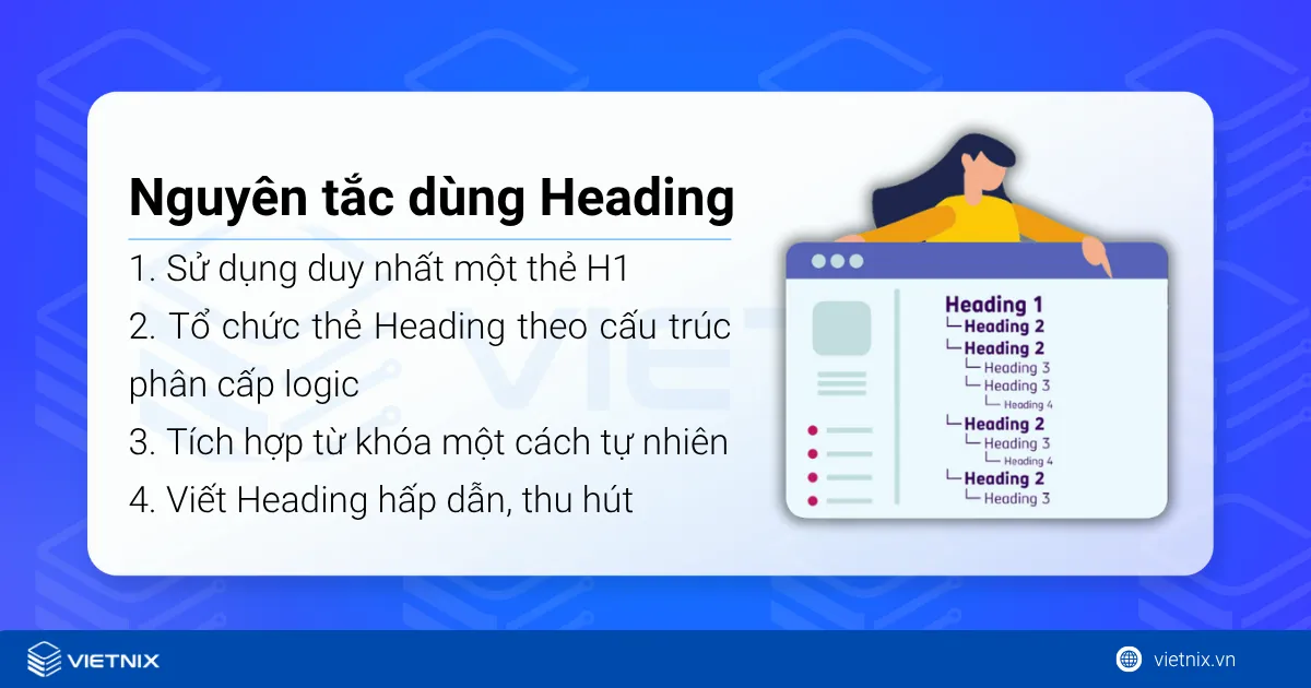 Thẻ Heading là gì? Cách tối ưu thẻ heading hiệu quả nhất trong SEO 39 Nguyên tắc tạo Heading nâng cao hiệu quả cho SEO